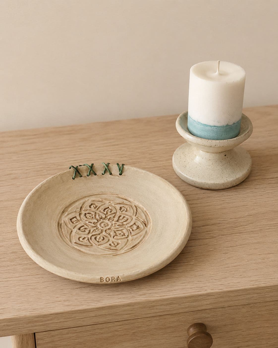 Plato decorativo artesanal