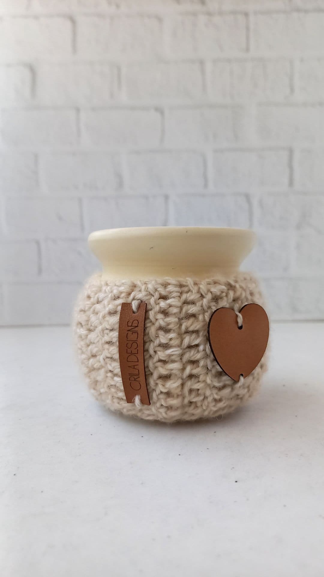 Mate de cerámica con Funda Artesanal