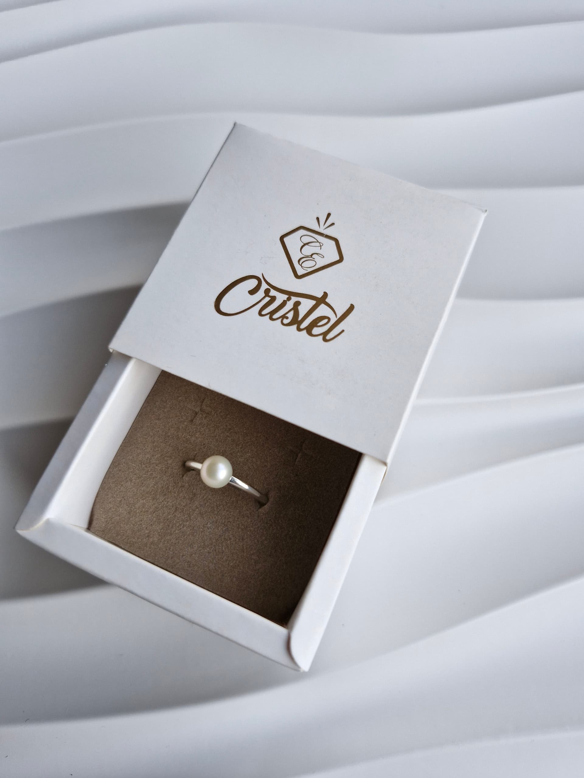 Anillo con perla