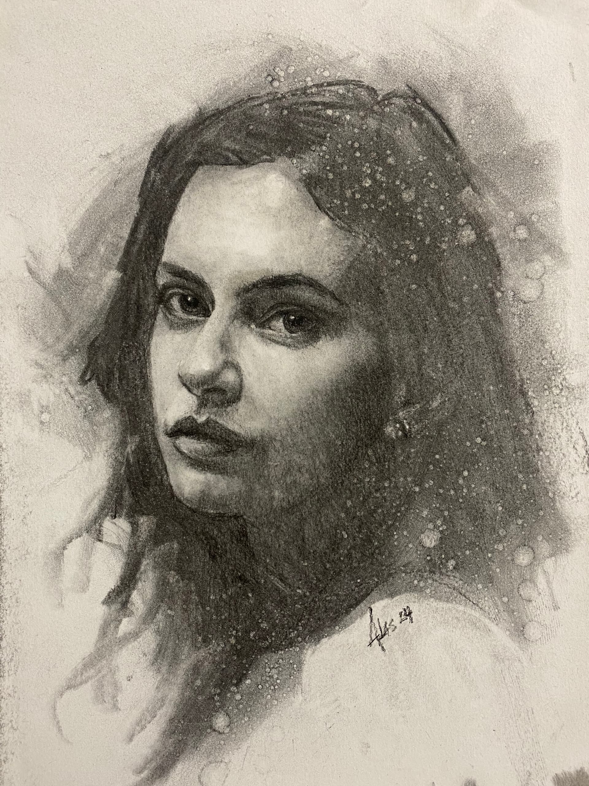Retrato carbonilla