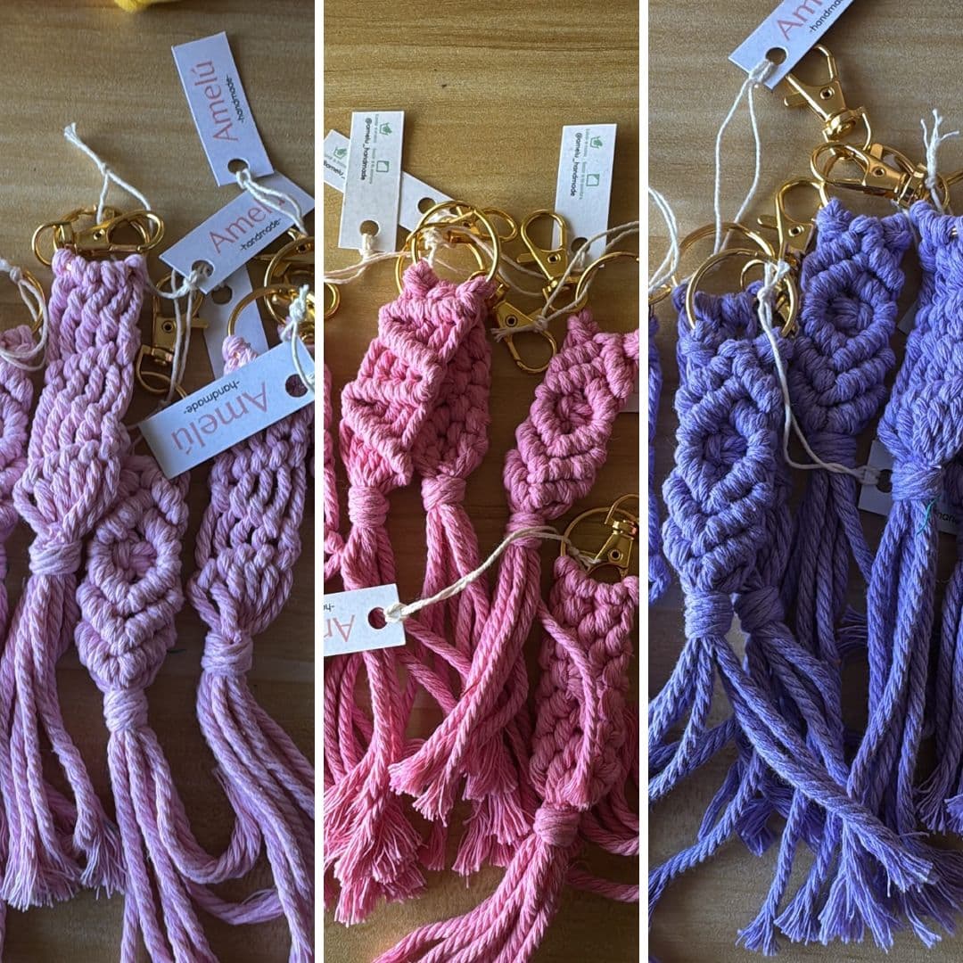 Llaveros de macramé