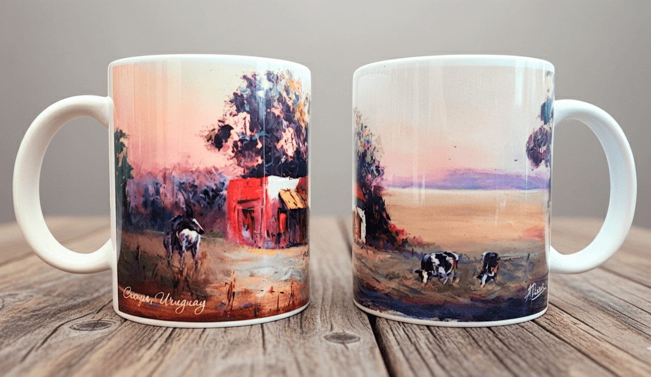 Taza cerámica campo