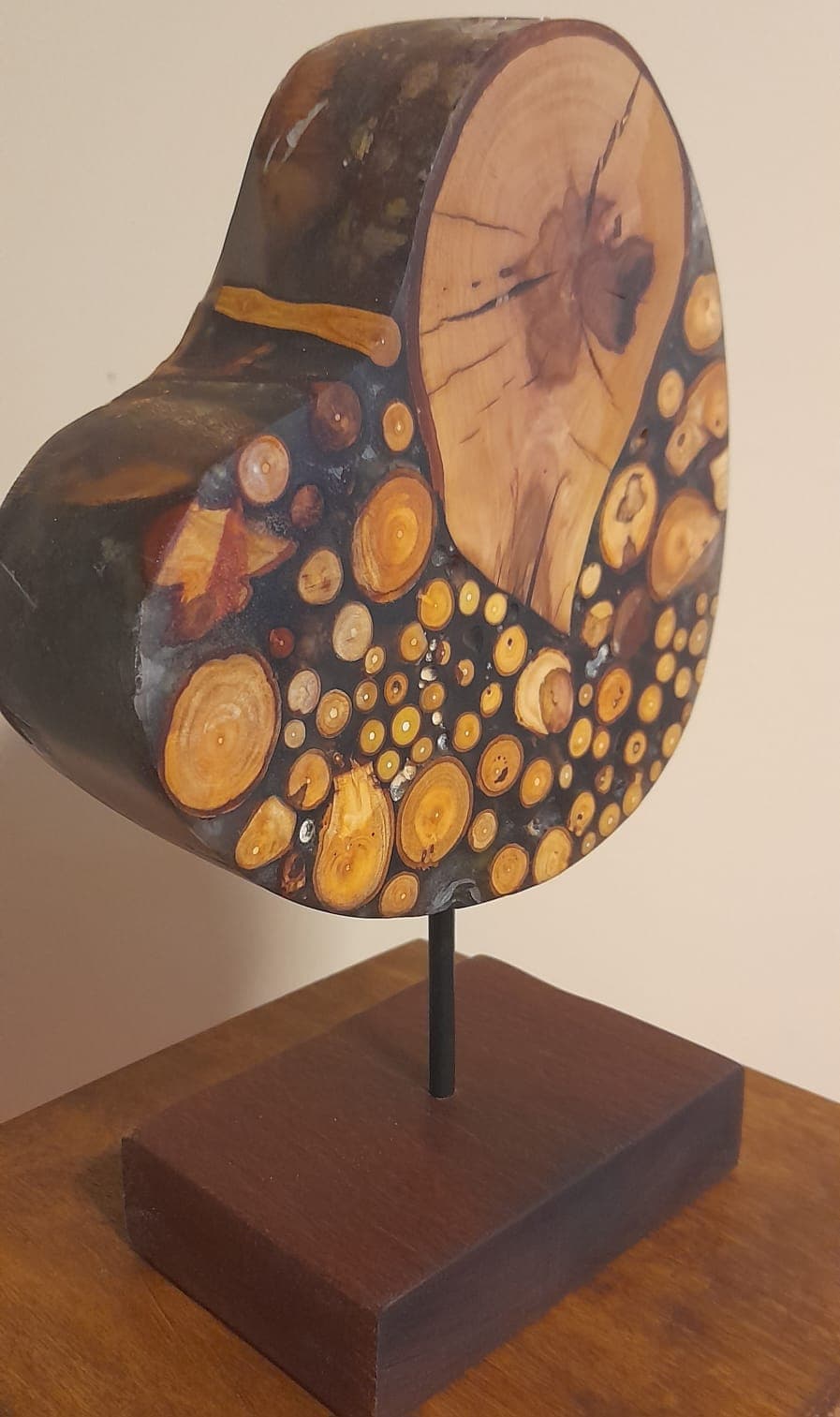 Corazón artesanal en madera
