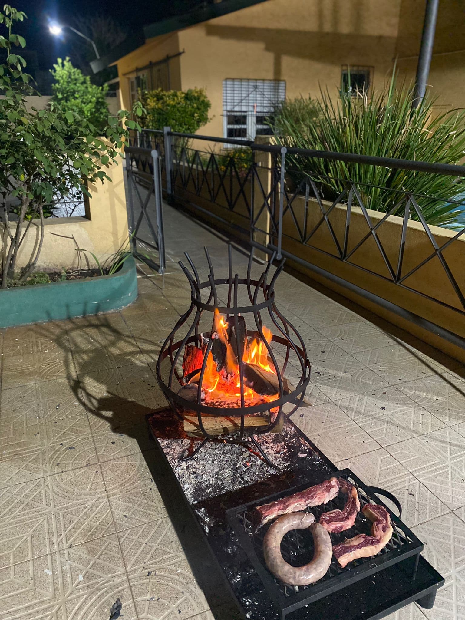 Fogón con parrilla