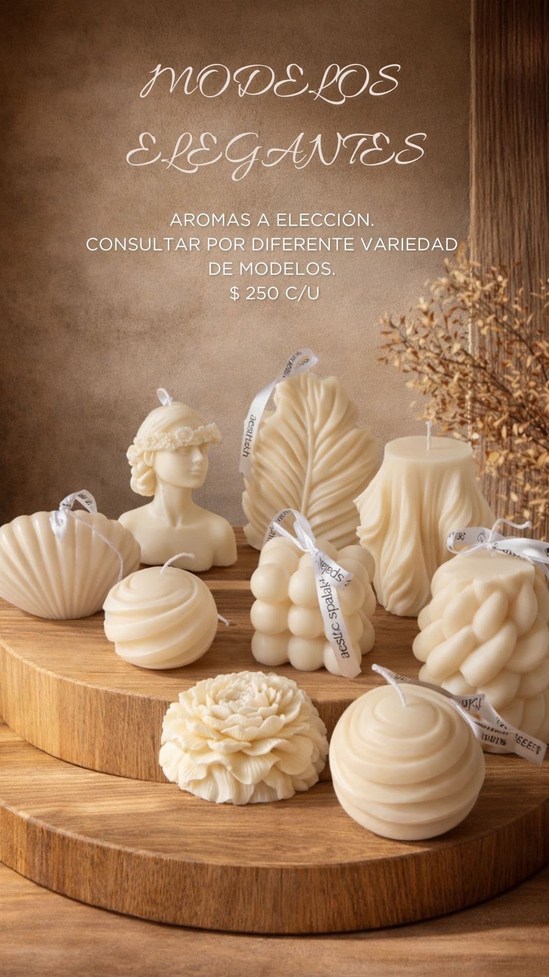 Velas en cera de soja natural