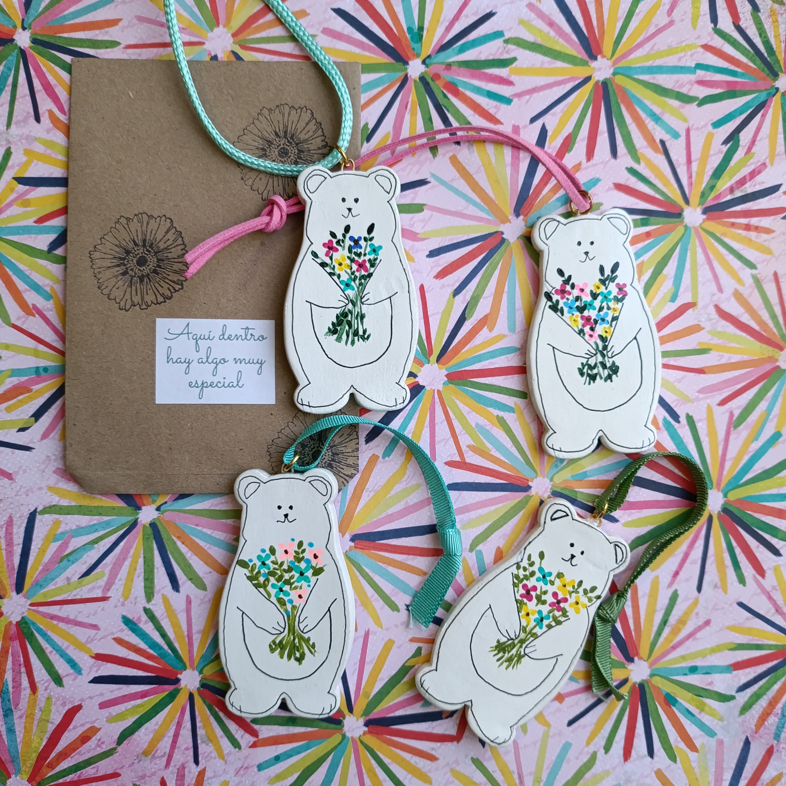 Colgante de cerámica osito